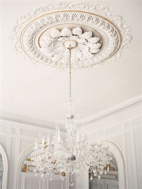 white ceiling medallion